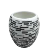 Bicchiere Portaspazzolino in ceramica mattone grigio collezione CARAMIDA