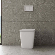 Vaso a terra con copriwater soft close Tela BathCore L 36 x P 56 x H 41 cm â€“ Bianco lucido