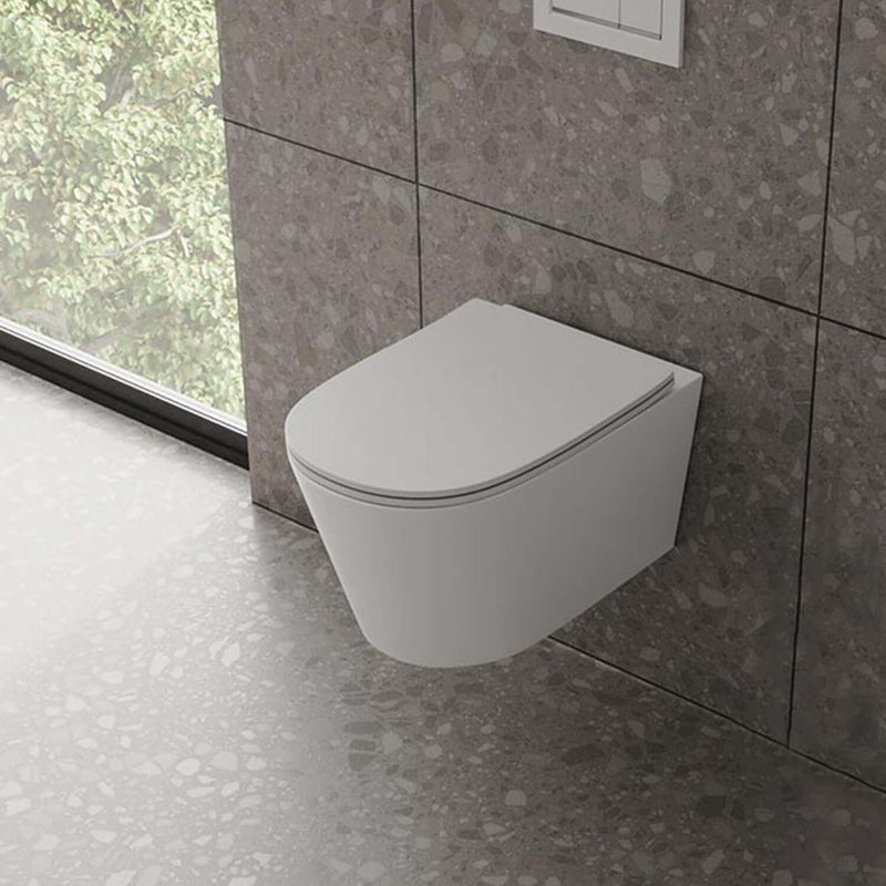 Vaso sospeso con copriwater soft close Cuore BathCore L 36 Ã— P 52 Ã— H 36 cm â€“ Bianco lucido