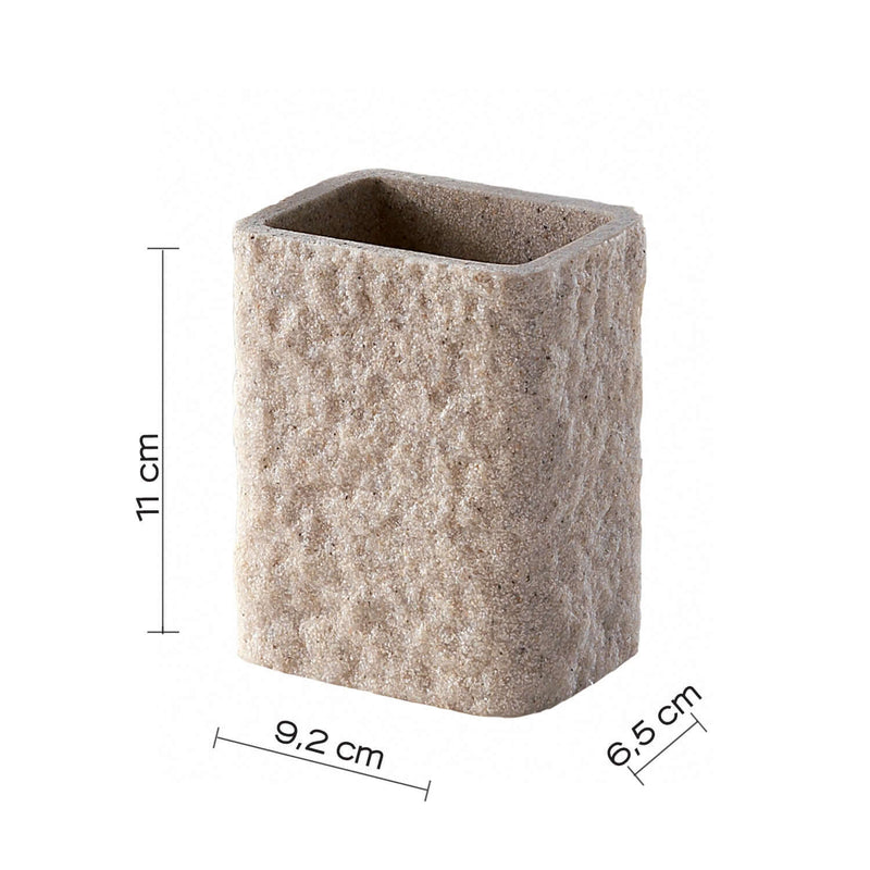 Portaspazzolini da appoggio Gedy serie Aries - Beige