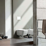 Sanitari sospesi bidet e wc Rimless con sedile tradizionale modello Metrica Pozzi Ginori cm 54