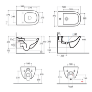Sanitari Sospesi Ceramica Globo Stockholm WC + BIDET + SEDILE Soft Close