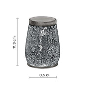 Portaspazzolini in ceramica e vetro di Gedy serie Myosotis - Argento