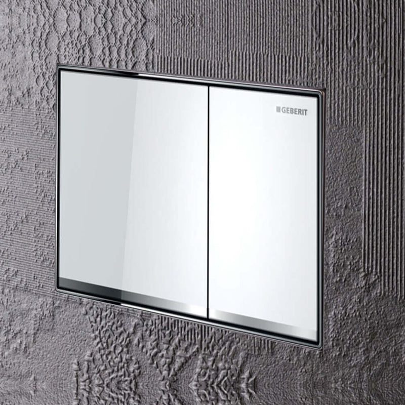 Piastra di azionamento Geberit Sigma 60 Filo parete Vetro Bianco