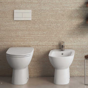 Coppia di sanitari filomuro Dolomite Gemma 2 Wc + Sedile Soft Close e Bidet