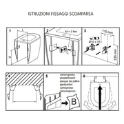 Sanitari filomuro scarico traslato 55x37 cm h50 collezione Flo Kerasan con sedile soft close