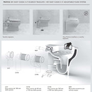 Sanitari Azzurra serie Pratica con scarico traslato con sedile softclose 54