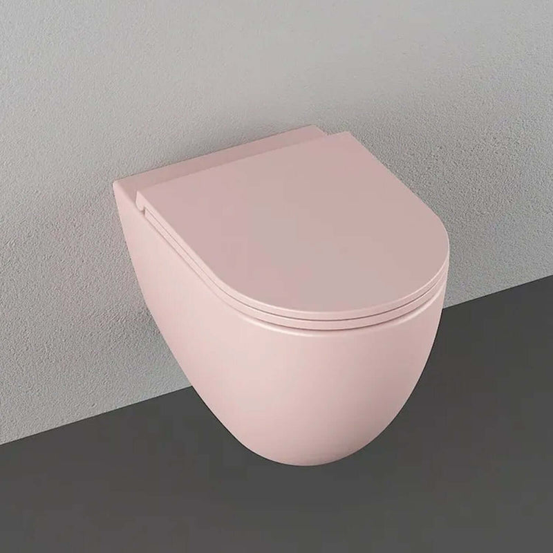 Sanitari sospesi Rimless con copriwater Soft Close BathCore serie Infinity 53x36