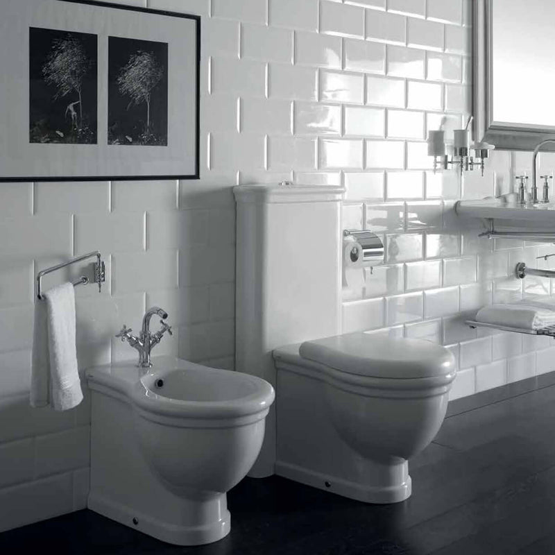 Bidet monoforo installazione filo parete 57x38 cm modello Paestum Ceramica Globo