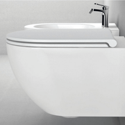 Sanitari Sospesi Ceramica Azzurra serie Comoda con sedile soft-close 51x36x34 cm - Bianco lucido