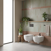 Coppia di sanitari sospesi Ceramica Globo modello Mode 53x34 cm bianco opaco con sedile SoftClose