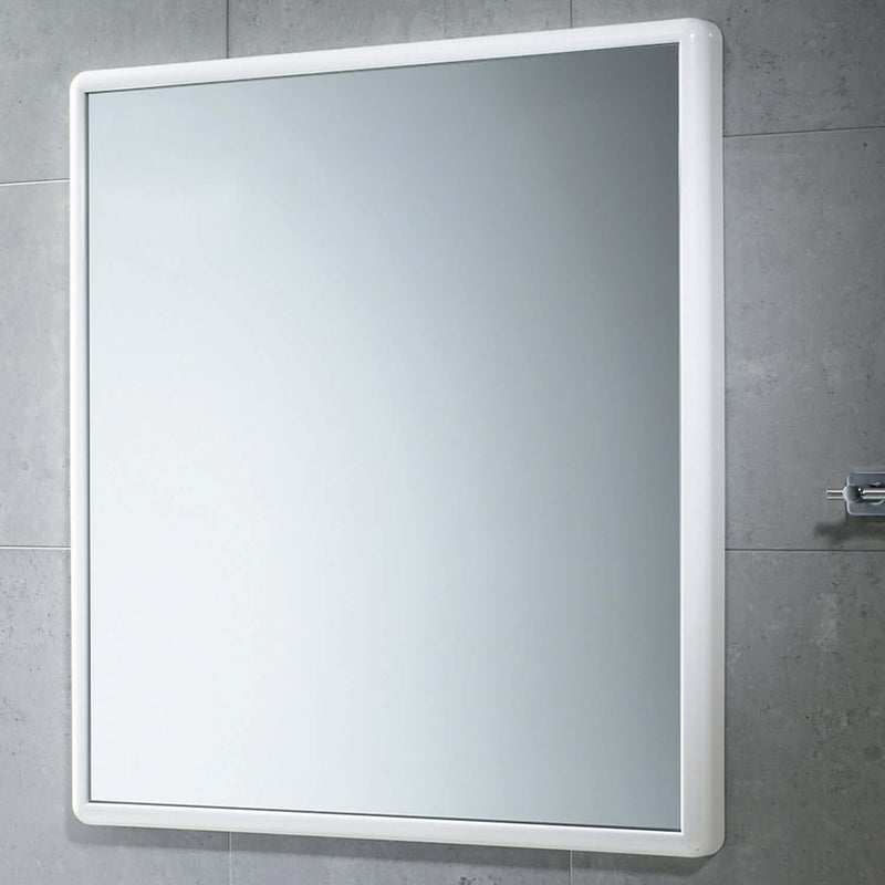 Specchio 55x60 cm modello Junior di Gedy con cornice in resine termoplastiche - Bianco by CeramicStore | Lo specialista del tuo bagno