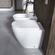 Sanitari filoparete Althea Cover in ceramica con sedile - Bianco Opaco