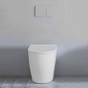 Vaso filomuro senza brida con Copriwater Soft Close BathCore Aria - Bianco Opaco 52x37xH40,5 cm