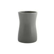 Bicchiere Portaspazzolino in ceramica di colore grigio collezione Athena