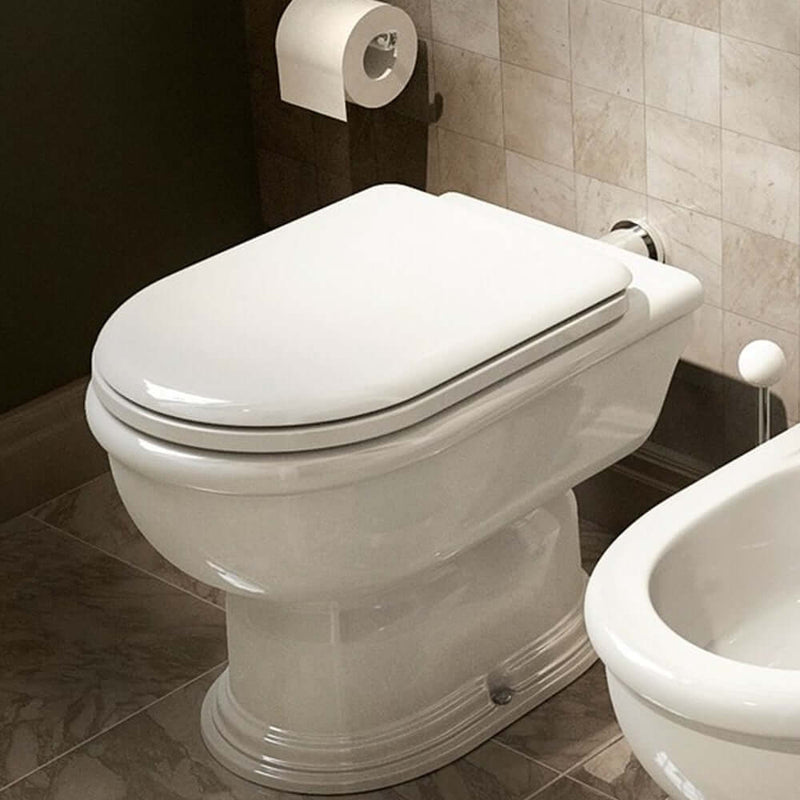 Sedile wc per Faleri vaso Duetto larghezza 35 cm cerniere regolabili