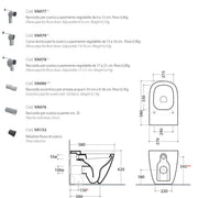 Sanitari Filo parete Ceramica Globo Stockholm MULTI WC + BIDET + SEDILE SOFT CLOSE