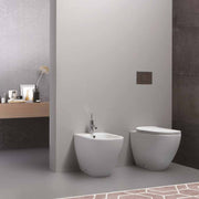 Santari filomuro serie Forever 55 in ceramica bianca con coprivaso chiusura tradizionale- Disegno Ceramica
