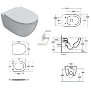 Sanitari sospesi con sedile soft-close 54x36 cm modello 4all Ceramica Globo - Bianco Opaco