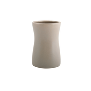Bicchiere Portaspazzolino in ceramica di colore tortora  collezione Athena