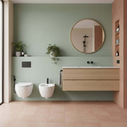 Sanitari Sospesi senza brida Ceramica Globo 4ALL  WC + BIDET + SEDILE