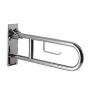 Appoggio ribaltabile con portarotolo modello Snug di Gedy - Cromato