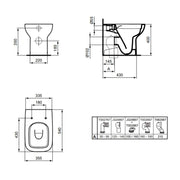 Vaso filomuro Ideal Standard I.life A 54x35