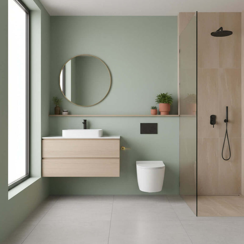 Sanitari Sospesi senza brida Domus Falerii  Foglia Medium rimfree