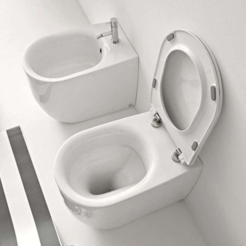 Sanitari filomuro 55x35 cm collezione Nolita Kerasan con sedile soft close