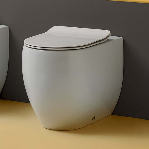 Wc filomuro 56x37 cm scarico traslato collezione Flo Kerasan con sedile soft close