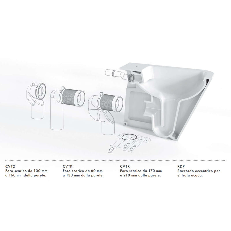 Set sanitari a terra Azzurra serie Build con vaso WC