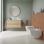 Sanitari sospesi senza brida con copriwater soft close BathCore serie Nilo L 36 x P 52 cm - Bianco lucido
