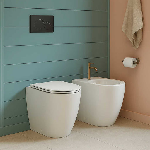Sanitari filomuro senza brida Ceramica Azzurra serie Comoda