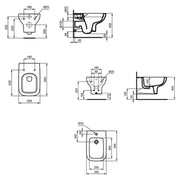 Sanitari sospesi con sedile a chiusura tradizionale collezione Life Ideal Standard
