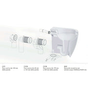 Set sanitari a terra Azzurra Comoda H50 con scarico traslato 56x36