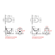 Bidet filomuro da 50 cm collezione Le Fiabe da Hatria