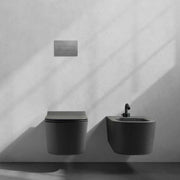 Vaso Sospeso 55x35 cm serie MEG11PRO di Ceramica Galassia con sedile avvolgente soft close- Nero Opaco