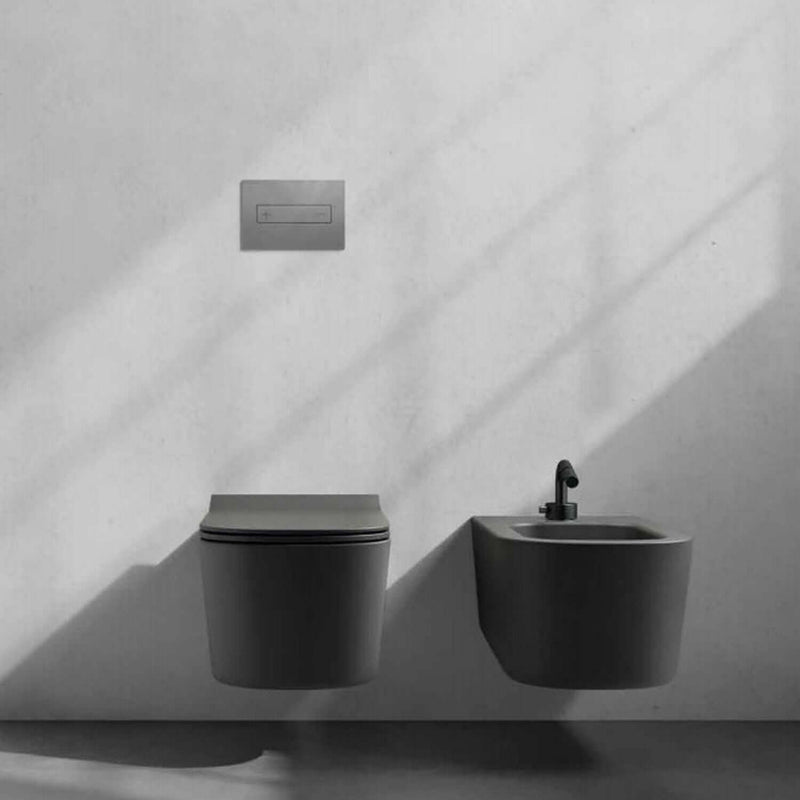 Bidet Sospeso monoforo 55x35 cm serie MEG11PRO di Ceramica Galassia - Nero Opaco