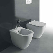 Bidet filomuro monoforo 55x35 cm serie MEG11PRO di Ceramica Galassia