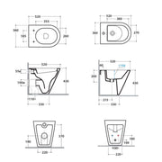 Sanitari Filo parete Ceramica Globo Forty3  52 WC BIDET SEDILE SOFT CLOSE