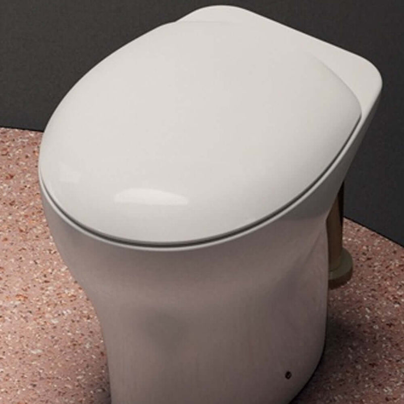 Sedile per wc mascalzone con chiusura rallentata in termoindurente