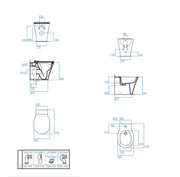 Sanitari Filo Muro Ideal Standard Connect Air AquaBlade con scarico traslato e Sedile soft close