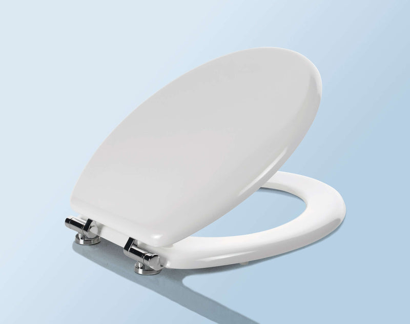Sedile wc universale con chiusura Soft Close in MDF di Gedy modello Corniola - Bianco