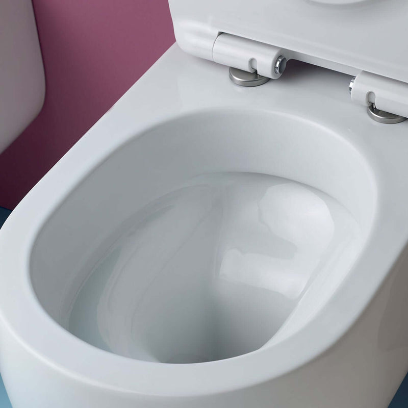 Wc sospeso senza brida 54x37 cm collezione Flo Kerasan con sedile soft close