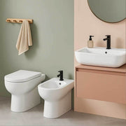 Sanitari Filoparete Ceramica Azzurra Mini Nuvola WC + BIDET + SEDILE SOFT CLOSE