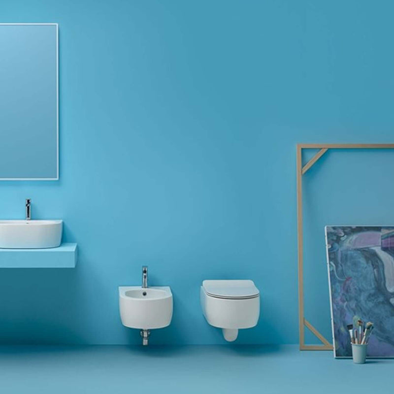 Wc sospeso 50x36 cm collezione Flo Kerasan con sedile soft close