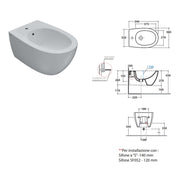 Sanitari sospesi con sedile soft-close 54x36 cm modello 4all Ceramica Globo - Bianco Opaco