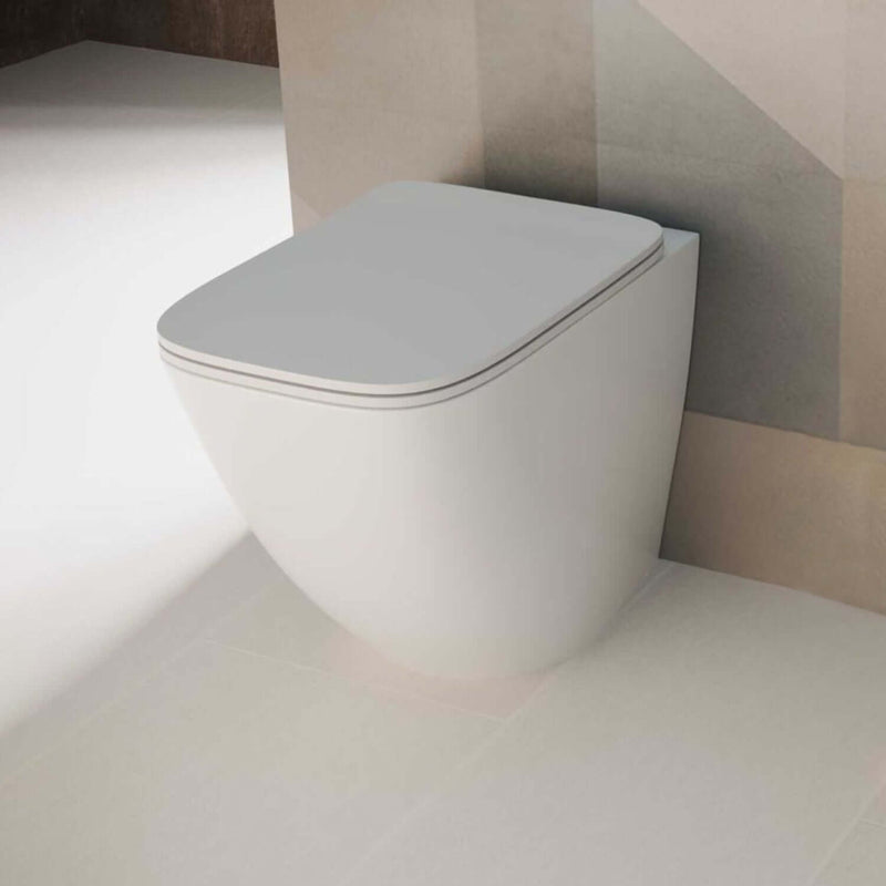 Vaso a terra con copriwater soft close Nilo BathCore L 36 Ã— P 52 Ã— H 42 cm â€“ Bianco lucido