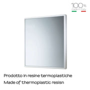 Specchio 55x60 cm modello Junior di Gedy con cornice in resine termoplastiche - Bianco by CeramicStore | Lo specialista del tuo bagno