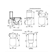 WC monoblocco Ceramica Dolomite modello Gemma2 67x37 cm con sedile Softclose